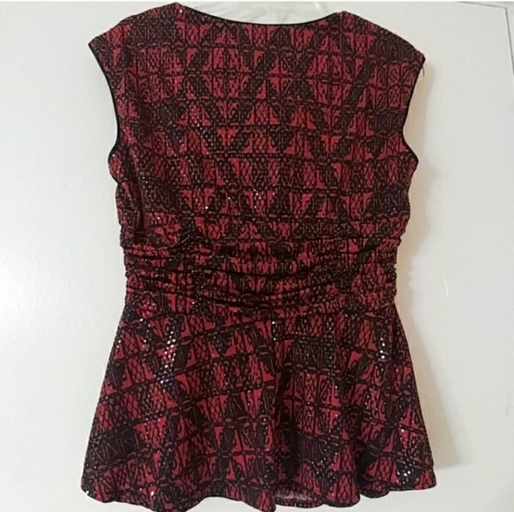 DRESSBARN Holiday Sparkly Career Dressy Top M - Picture 5 of 6